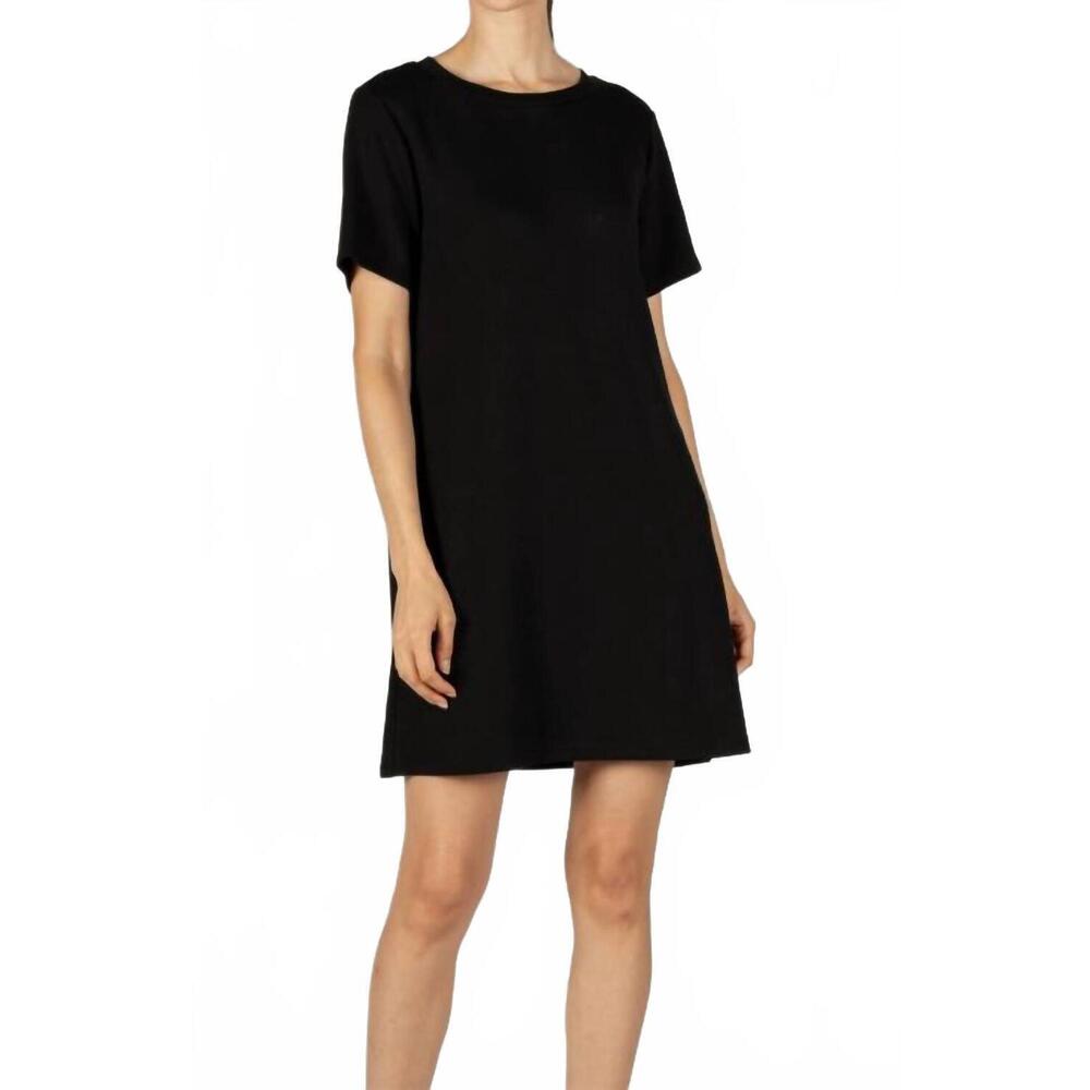NEW BEFORE YOU COLLECTION scuba modal mini dress in black